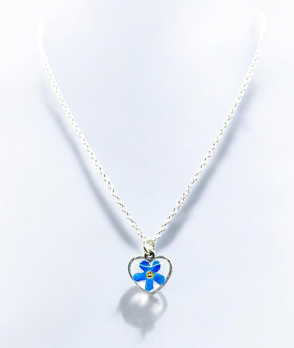 Pressed Forget-Me-Not Necklace: Real Montana Wildflower Jewelry