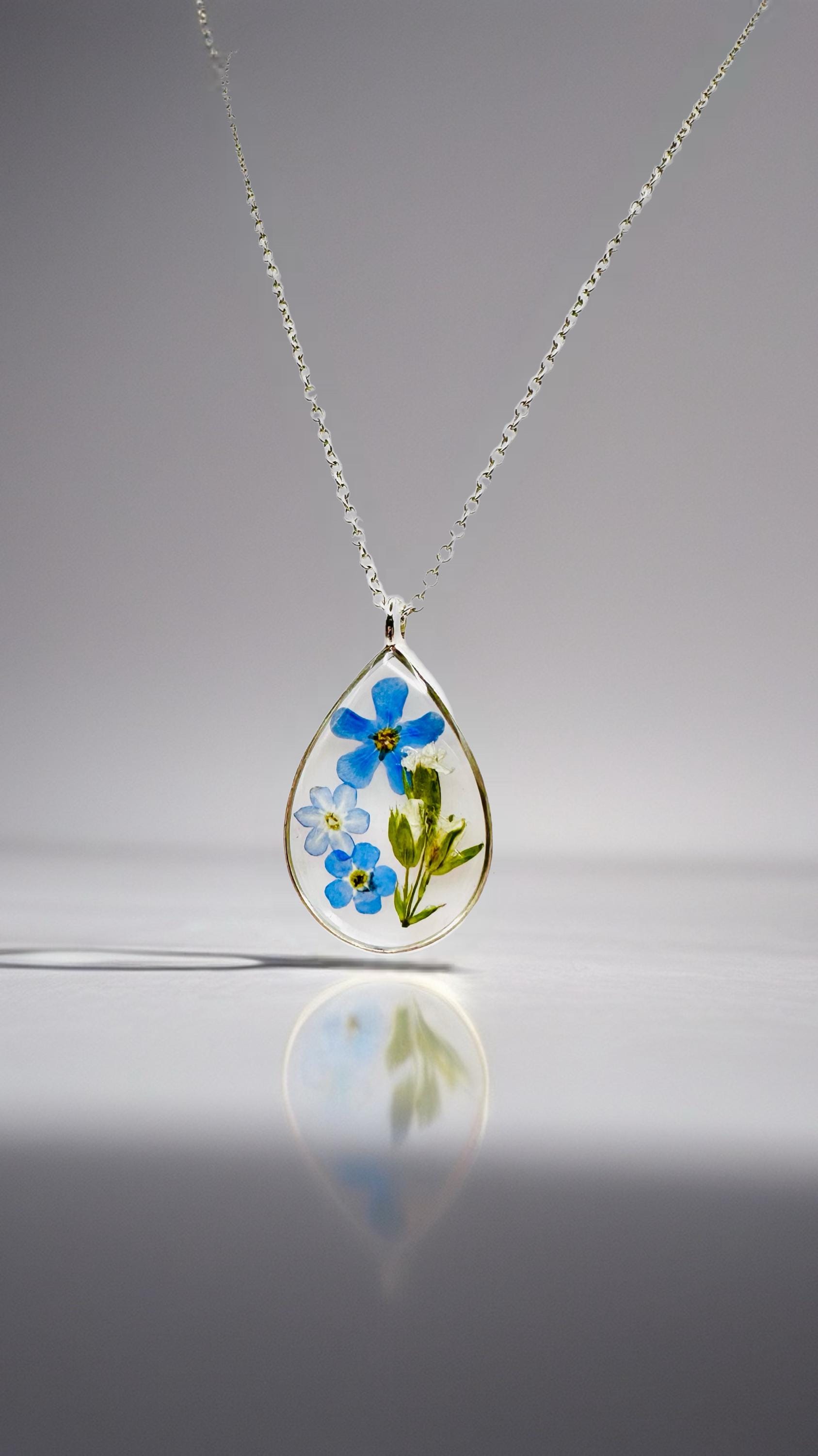 Pressed Montana Wildflower Necklace: Handmade